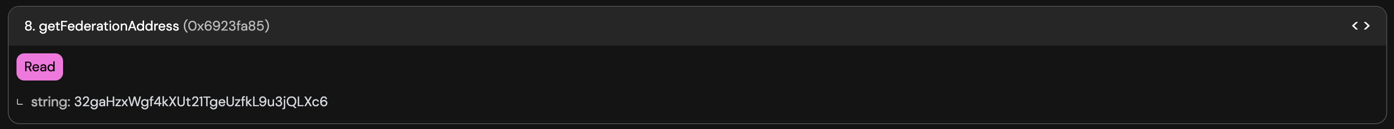 Get Federation Address