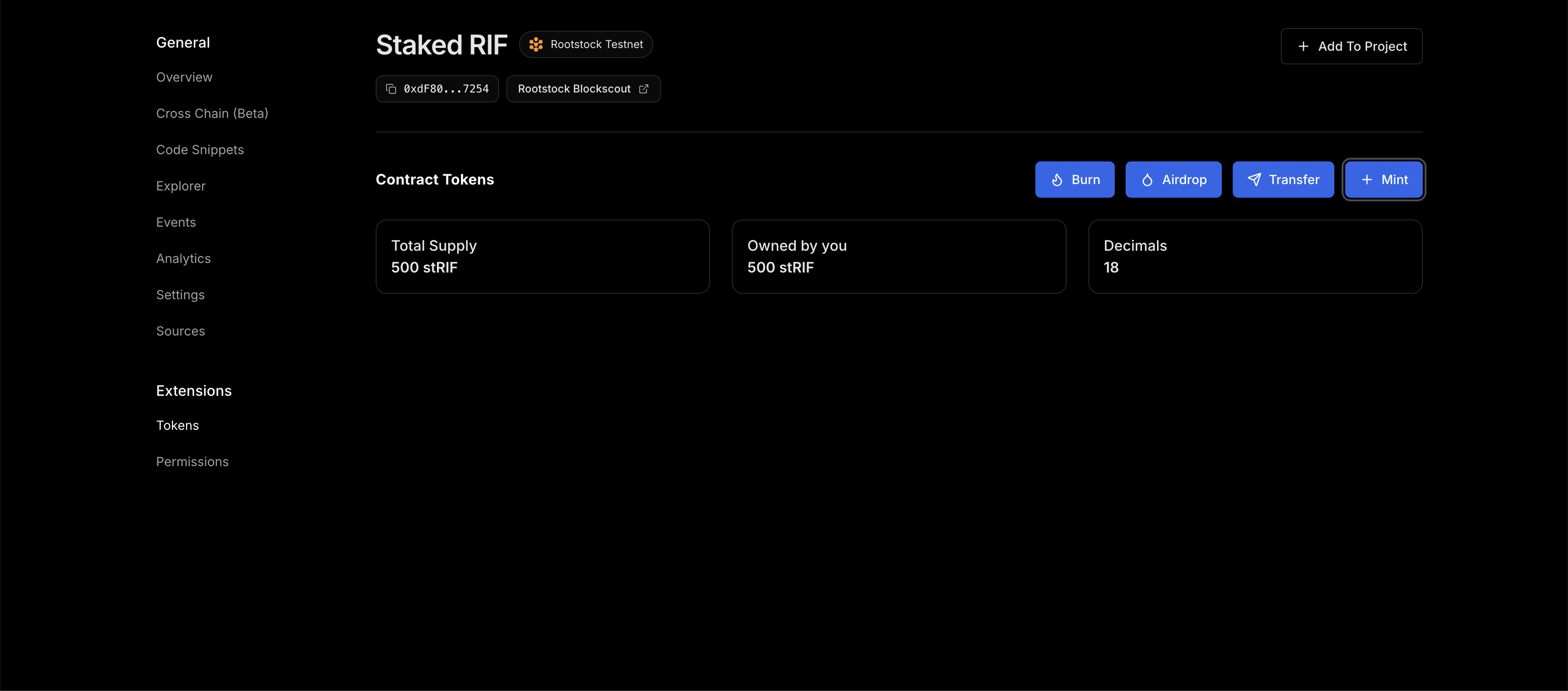 Thirdweb - View minted tokens