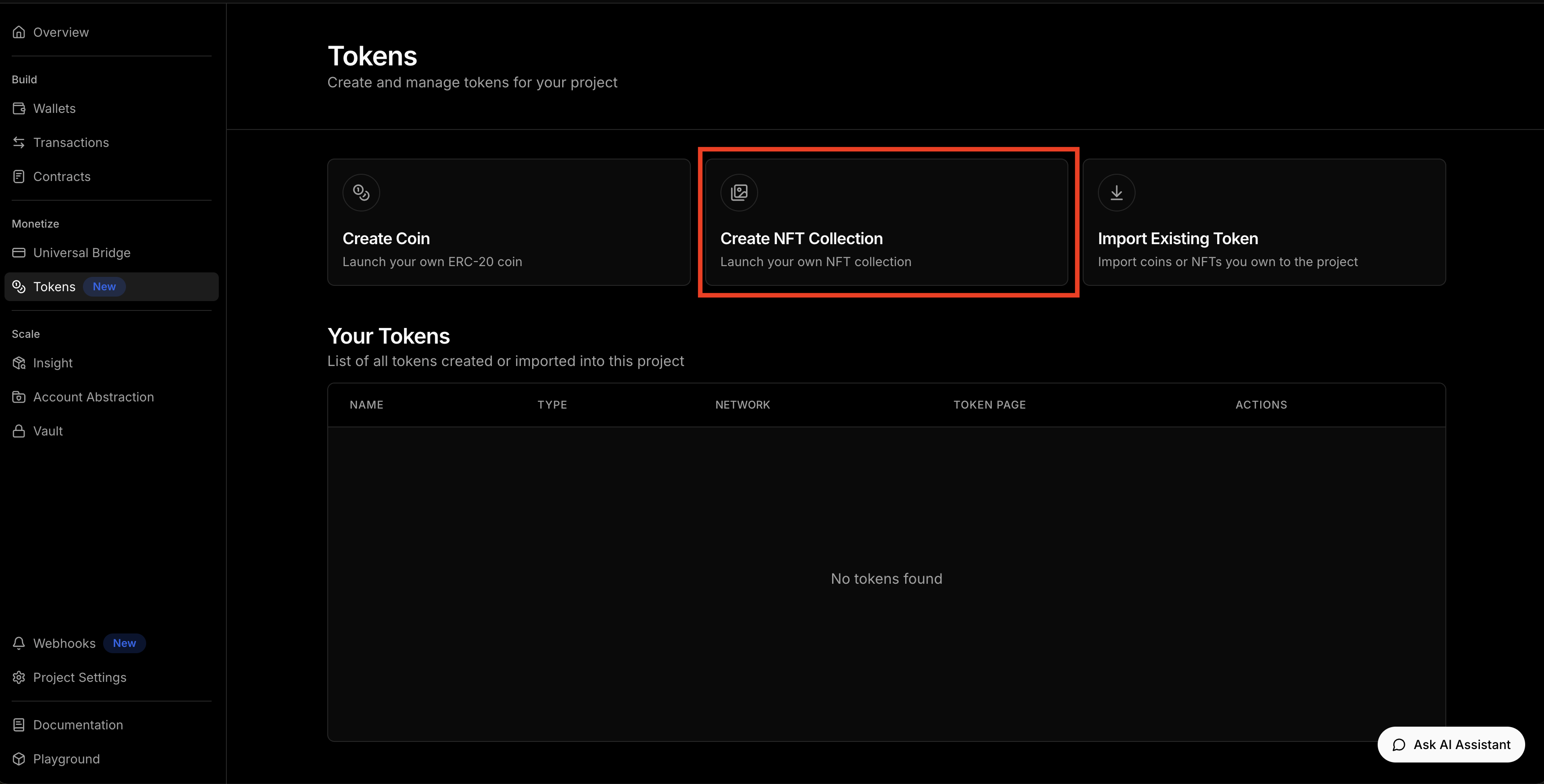 Thirdweb - Create the NFT Collection